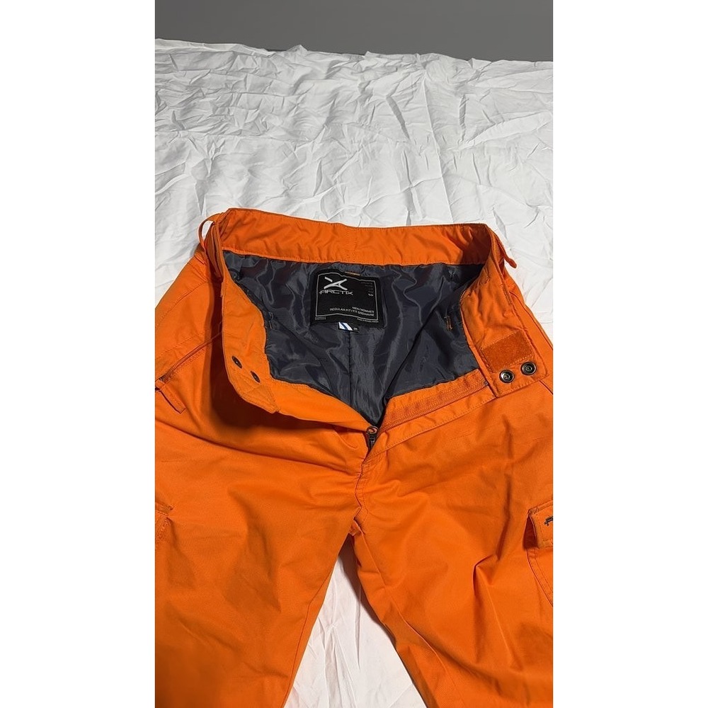 Arctix Mens Orange Snow Pants Winter Ski Snowboard Cargo Pants Size Medium
